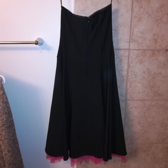 Ruby Rox black strapless dress, pink tulle - 7 - Picture 5 of 5